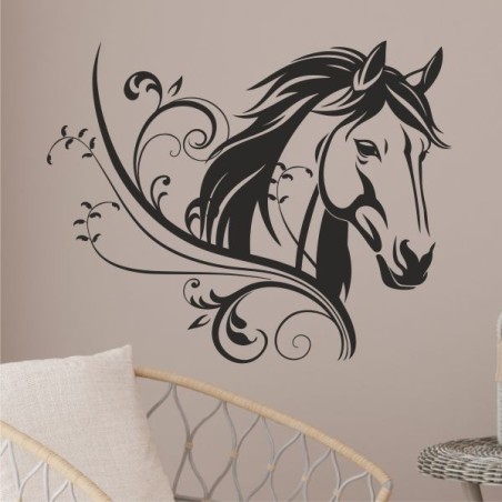 Wandaufkleber Aufkleber Wand Wandtattoo Tattoo Pferde Dekor Pferd Stute Pony Hengst Reiten Hof Sport Kids Hufeisen Glück Hof