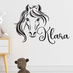 Wandaufkleber Aufkleber Wand Wandtattoo Tattoo Pferde Dekor Pferd Stute Pony Hengst Reiten Hof Sport Kids Hufeisen Glück Hof