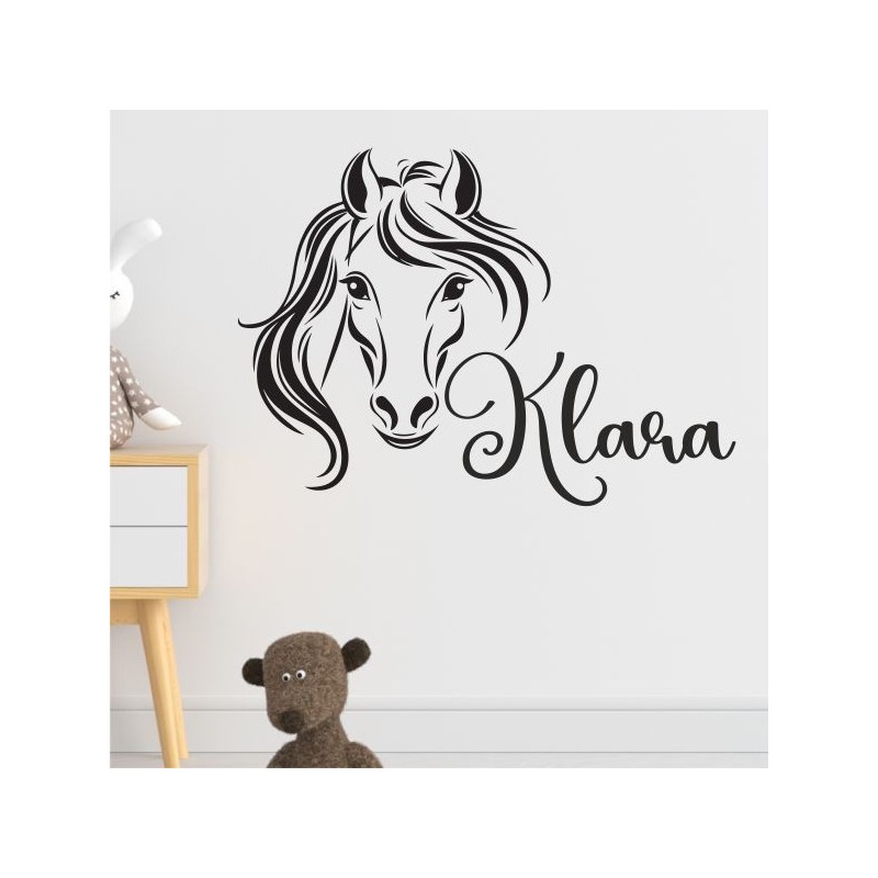 Wandaufkleber Aufkleber Wand Wandtattoo Tattoo Pferde Dekor Pferd Stute Pony Hengst Reiten Hof Sport Kids Hufeisen Glück Hof
