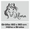 Wandaufkleber Aufkleber Wand Wandtattoo Tattoo Pferde Dekor Pferd Stute Pony Hengst Reiten Hof Sport Kids Hufeisen Glück Hof