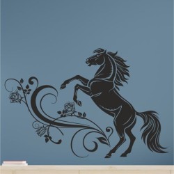 Wandaufkleber Aufkleber Wand Wandtattoo Tattoo Pferde Dekor Pferd Stute Pony Hengst Reiten Hof Sport Kids Hufeisen Glück Hof
