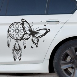 Aufkleber SET Auto Car Tattoo Style Seiten Tribal Dekor Pferd Gecko Power Blumen Ranke Fee Hexe Blumen Blüten Gecko Farbe