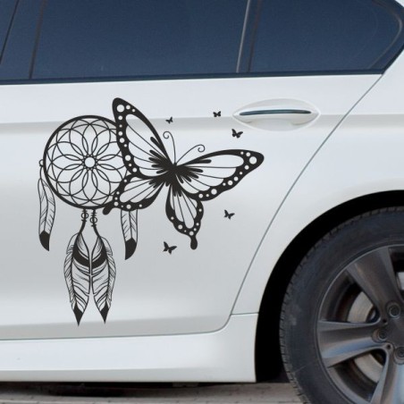 Aufkleber SET Auto Car Tattoo Style Seiten Tribal Dekor Pferd Gecko Power Blumen Ranke Fee Hexe Blumen Blüten Gecko Farbe