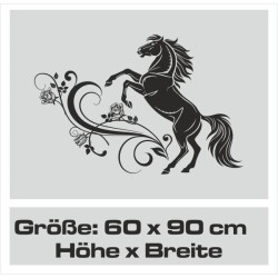 Wandaufkleber Aufkleber Wand Wandtattoo Tattoo Pferde Dekor Pferd Stute Pony Hengst Reiten Hof Sport Kids Hufeisen Glück Hof