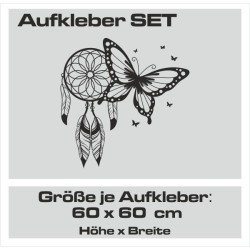 Aufkleber SET Auto Car Tattoo Style Seiten Tribal Dekor Pferd Gecko Power Blumen Ranke Fee Hexe Blumen Blüten Gecko Farbe