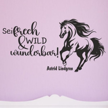 Wandaufkleber Aufkleber Wand Wandtattoo Tattoo Pferde Dekor Pferd Stute Pony Hengst Reiten Hof Sport Kids Hufeisen Glück Hof