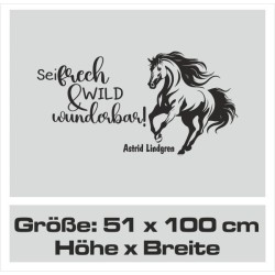 Wandaufkleber Aufkleber Wand Wandtattoo Tattoo Pferde Dekor Pferd Stute Pony Hengst Reiten Hof Sport Kids Hufeisen Glück Hof