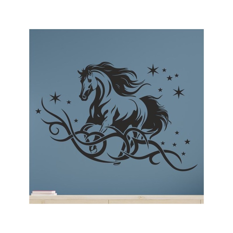 Wandaufkleber Aufkleber Wand Wandtattoo Tattoo Pferde Dekor Pferd Stute Pony Hengst Reiten Hof Sport Kids Hufeisen Glück Hof