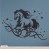 Wandaufkleber Aufkleber Wand Wandtattoo Tattoo Pferde Dekor Pferd Stute Pony Hengst Reiten Hof Sport Kids Hufeisen Glück Hof