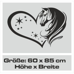 Wandaufkleber Aufkleber Wand Wandtattoo Tattoo Pferde Dekor Pferd Stute Pony Hengst Reiten Hof Sport Kids Hufeisen Glück Hof