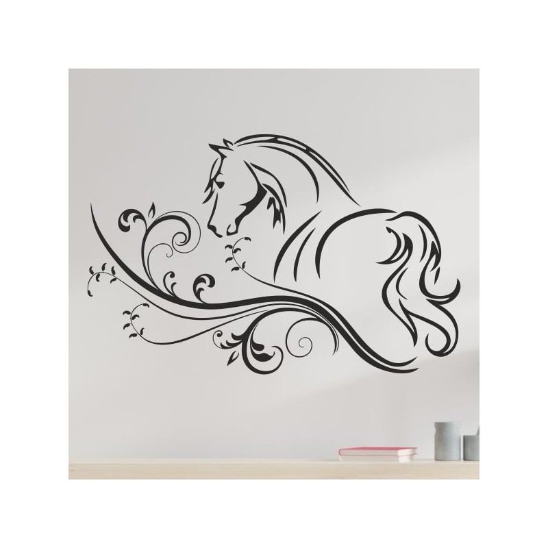 Wandaufkleber Aufkleber Wand Wandtattoo Tattoo Pferde Dekor Pferd Stute Pony Hengst Reiten Hof Sport Kids Hufeisen Glück Hof