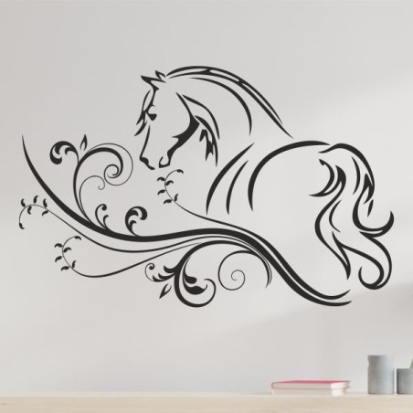 Wandaufkleber Aufkleber Wand Wandtattoo Tattoo Pferde Dekor Pferd Stute Pony Hengst Reiten Hof Sport Kids Hufeisen Glück Hof
