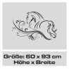 Wandaufkleber Aufkleber Wand Wandtattoo Tattoo Pferde Dekor Pferd Stute Pony Hengst Reiten Hof Sport Kids Hufeisen Glück Hof