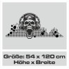 Wandaufkleber Musik DJ Kopfhörer Sound Bass Totenkopf Music Aufkleber Wand Wandtattoo 06