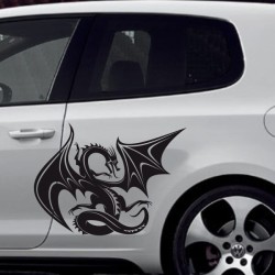 Aufkleber SET Auto Car Tattoo Style Seiten Tribal Dekor Pferd Gecko Power Blumen Ranke Fee Hexe Blumen Blüten Gecko Farbe