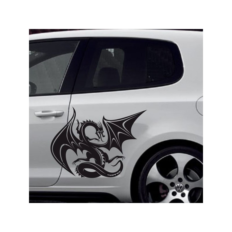 Aufkleber SET Auto Car Tattoo Style Seiten Tribal Dekor Pferd Gecko Power Blumen Ranke Fee Hexe Blumen Blüten Gecko Farbe