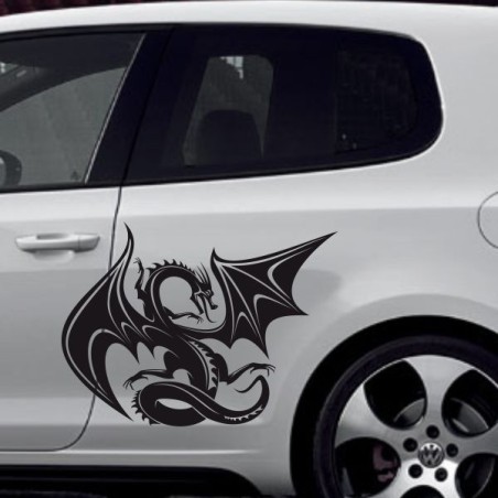 Aufkleber SET Auto Car Tattoo Style Seiten Tribal Dekor Pferd Gecko Power Blumen Ranke Fee Hexe Blumen Blüten Gecko Farbe