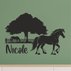 Wandaufkleber Aufkleber Wand Wandtattoo Tattoo Pferde Dekor Pferd Stute Pony Hengst Reiten Hof Sport Kids Hufeisen Glück Hof