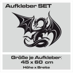 Aufkleber SET Auto Car Tattoo Style Seiten Tribal Dekor Pferd Gecko Power Blumen Ranke Fee Hexe Blumen Blüten Gecko Farbe