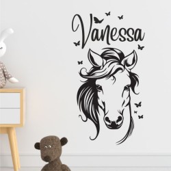 Wandaufkleber Aufkleber Wand Wandtattoo Tattoo Pferde Dekor Pferd Stute Pony Hengst Reiten Hof Sport Kids Hufeisen Glück Hof