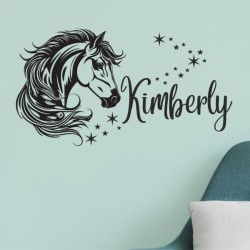 Wandaufkleber Aufkleber Wand Wandtattoo Tattoo Pferde Dekor Pferd Stute Pony Hengst Reiten Hof Sport Kids Hufeisen Glück Hof