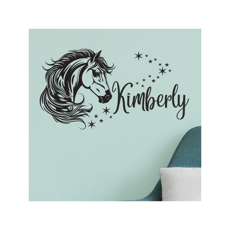 Wandaufkleber Aufkleber Wand Wandtattoo Tattoo Pferde Dekor Pferd Stute Pony Hengst Reiten Hof Sport Kids Hufeisen Glück Hof