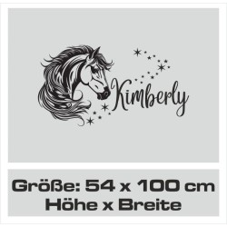 Wandaufkleber Aufkleber Wand Wandtattoo Tattoo Pferde Dekor Pferd Stute Pony Hengst Reiten Hof Sport Kids Hufeisen Glück Hof