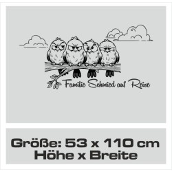 Aufkleber Wohnmobil Wohnwagen Reise Camping Auto Reisemobil Möwe Meer Kompass Globus Strand Palme Urlaub Spruch Familie Zuhause