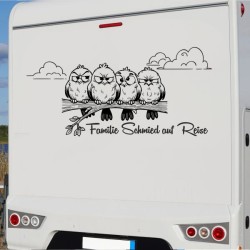Aufkleber Wohnmobil Wohnwagen Reise Camping Auto Reisemobil Möwe Meer Kompass Globus Strand Palme Urlaub Spruch Familie Zuhause
