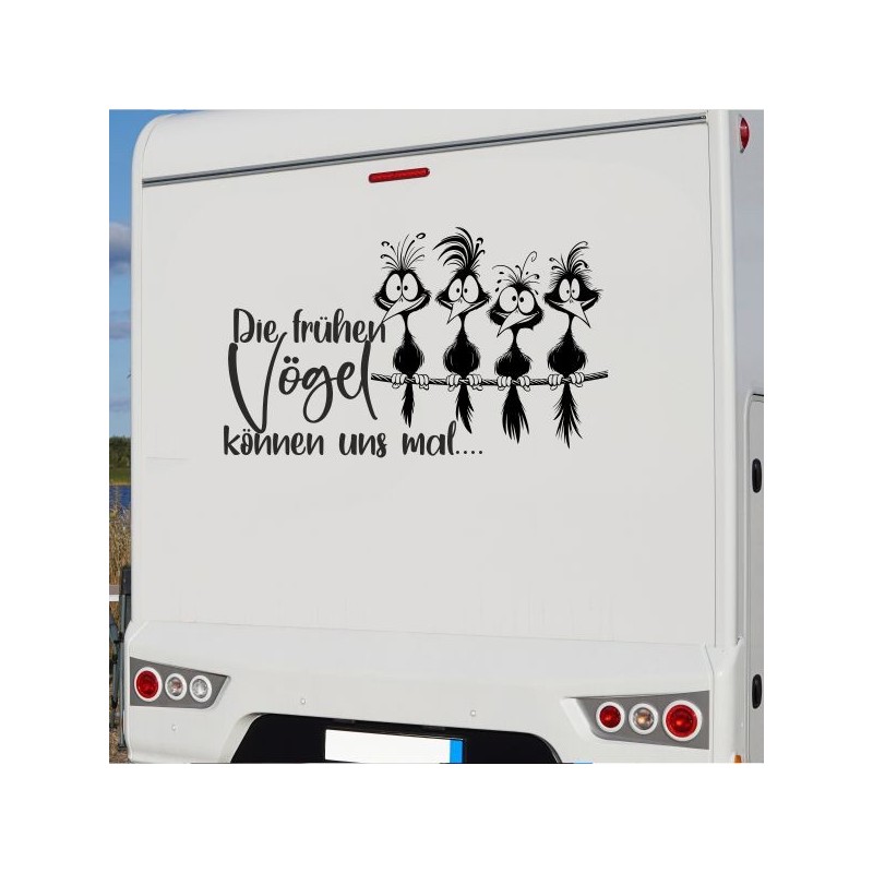 Aufkleber Wohnmobil Wohnwagen Reise Camping Auto Reisemobil Möwe Meer Kompass Globus Strand Palme Urlaub Spruch Familie Zuhause