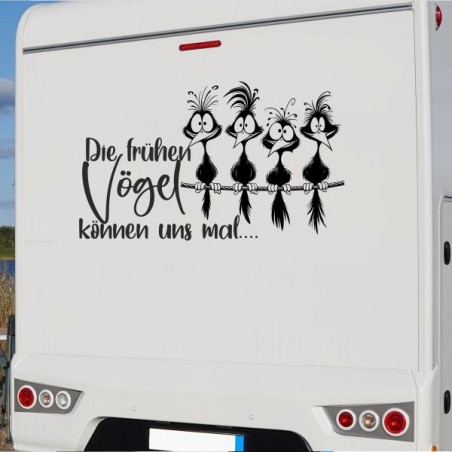Aufkleber Wohnmobil Wohnwagen Reise Camping Auto Reisemobil Möwe Meer Kompass Globus Strand Palme Urlaub Spruch Familie Zuhause