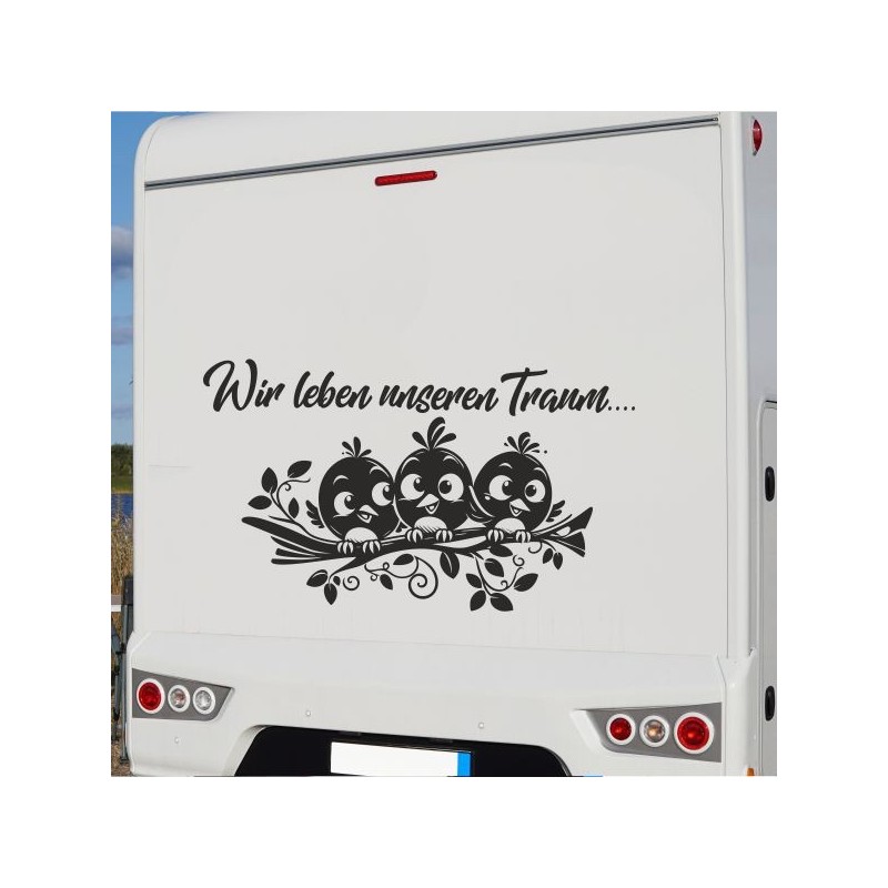 Aufkleber Wohnmobil Wohnwagen Reise Camping Auto Reisemobil Möwe Meer Kompass Globus Strand Palme Urlaub Spruch Familie Zuhause