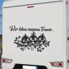 Aufkleber Wohnmobil Wohnwagen Reise Camping Auto Reisemobil Möwe Meer Kompass Globus Strand Palme Urlaub Spruch Familie Zuhause