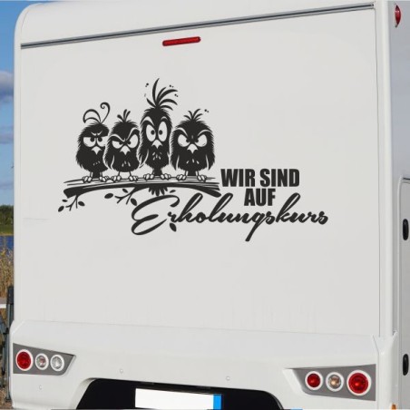 Aufkleber Wohnmobil Wohnwagen Reise Camping Auto Reisemobil Möwe Meer Kompass Globus Strand Palme Urlaub Spruch Familie Zuhause