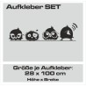 Aufkleber SET Auto Car Tattoo Style Seiten Tribal Dekor Pferd Gecko Power Blumen Ranke Fee Hexe Blumen Blüten Gecko Farbe