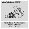 Aufkleber SET Auto Car Tattoo Style Seiten Tribal Dekor Pferd Gecko Power Blumen Ranke Fee Hexe Blumen Blüten Gecko Farbe