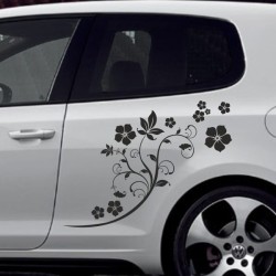 Aufkleber SET Auto Car Tattoo Style Seiten Tribal Dekor Pferd Gecko Power Blumen Ranke Fee Hexe Blumen Blüten Gecko Farbe