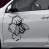 Aufkleber SET Auto Car Tattoo Style Seiten Tribal Dekor Pferd Gecko Power Blumen Ranke Fee Hexe Blumen Blüten Gecko Farbe