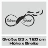Wandaufkleber Wandtattoo Aufkleber Wand Liebe ist.. Endlosschleife Wunschnamen Ehepartner Verliebte Sprüche Familie Worte Herz