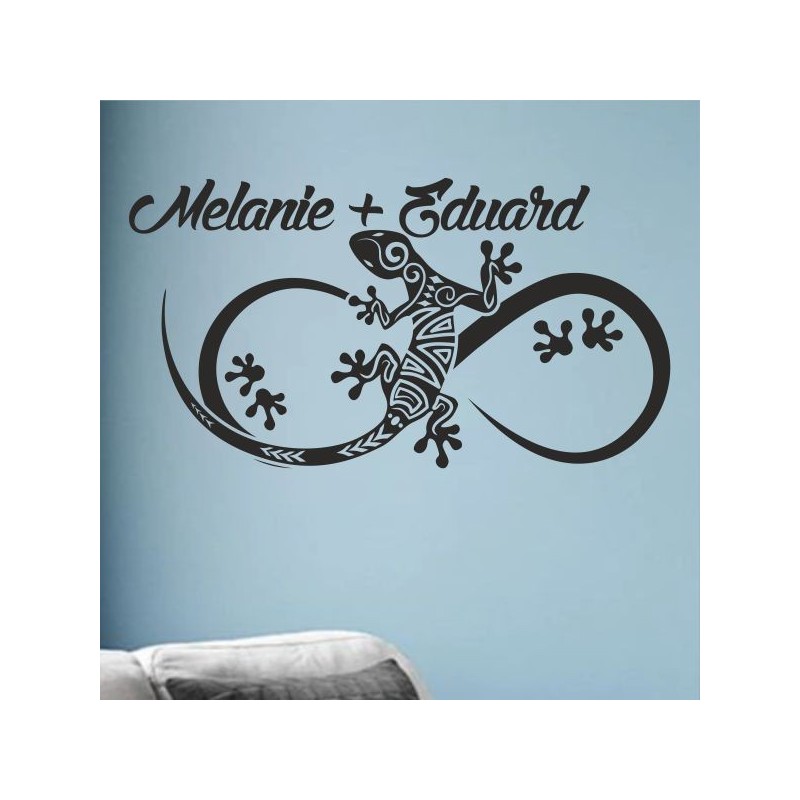 Wandaufkleber Wandtattoo Aufkleber Wand Liebe ist.. Endlosschleife Wunschnamen Ehepartner Verliebte Sprüche Familie Worte Herz