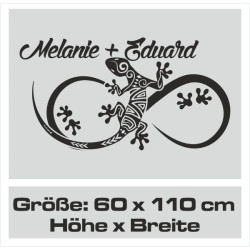 Wandaufkleber Wandtattoo Aufkleber Wand Liebe ist.. Endlosschleife Wunschnamen Ehepartner Verliebte Sprüche Familie Worte Herz