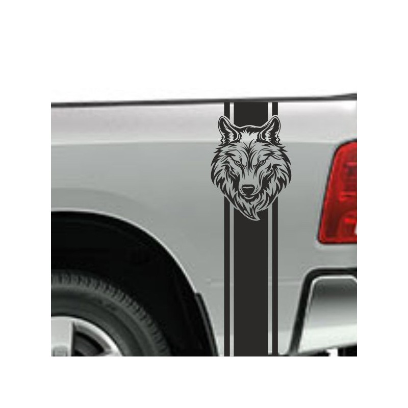 Aufkleber Pick UP Dodge Gelände Offroad Widder RAM Dekor Streifen Amerikanische Flagge Amerika BIG WHEEL Viper Seitenstreifen