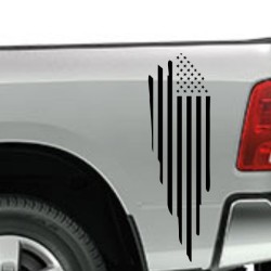 Aufkleber Pick UP Dodge Gelände Offroad Widder RAM Dekor Streifen Amerikanische Flagge Amerika BIG WHEEL Viper Seitenstreifen