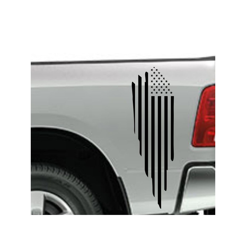 Aufkleber Pick UP Dodge Gelände Offroad Widder RAM Dekor Streifen Amerikanische Flagge Amerika BIG WHEEL Viper Seitenstreifen