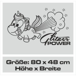 Einhorn Aufkleber Tattoo Sticker Unicorn Sternenstaub Glitzer Prinz Luftballon Herz Liebe Glitzer Sterne Staub Magie Glück