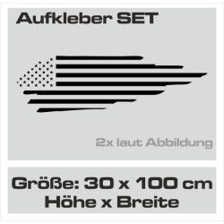 Aufkleber Pick UP Dodge Gelände Offroad Widder RAM Dekor Streifen Amerikanische Flagge Amerika BIG WHEEL Viper Seitenstreifen