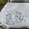 Einhorn Aufkleber Tattoo Sticker Unicorn Sternenstaub Glitzer Prinz Luftballon Herz Liebe Glitzer Sterne Staub Magie Glück