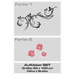 Aufkleber SET 2farbig Auto Seitendekor Tribal Car Style Blumen Gecko Landschaft Totenkopf Feder Vogel Rosen Tattoo Musik Strand