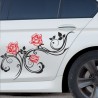 Aufkleber SET 2farbig Auto Seitendekor Tribal Car Style Blumen Gecko Landschaft Totenkopf Feder Vogel Rosen Tattoo Musik Strand