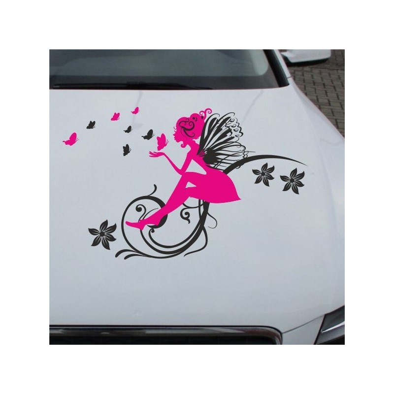 Aufkleber SET 2farbig Auto Seitendekor Tribal Car Style Blumen Gecko Landschaft Totenkopf Feder Vogel Rosen Tattoo Musik Strand